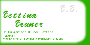 bettina bruner business card